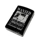 One Piece Luffy Wanted Black Lighter Zippo