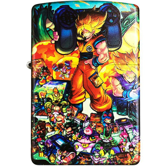 Dragon Ball Gamer Goku Painted Lighter Zippo