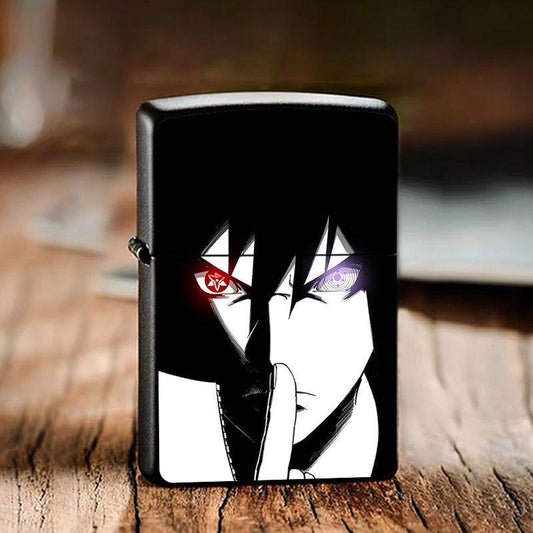 Naruto Sasuke Sharigan Painted Lighter Zippo